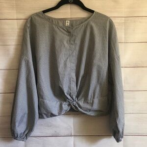 bp Black Jenny Stripe Blouse Size M